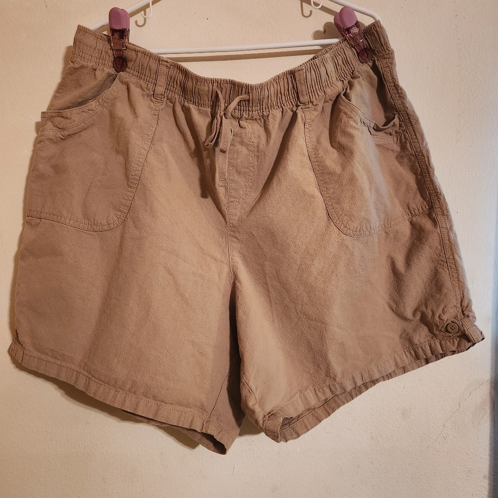 White Stag beige drawstring shorts